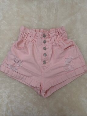 Shorts elastic waistband. Color: Pink Size: XS